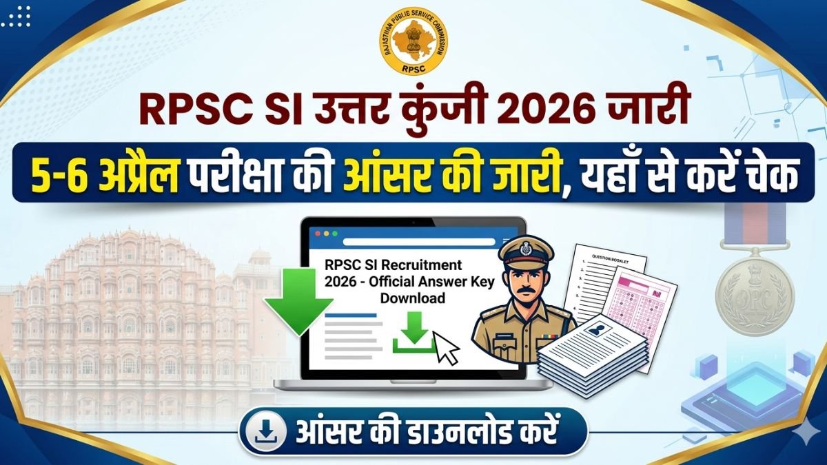 RPSC SI Answer Key 2026
