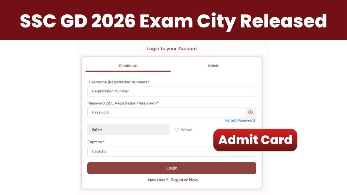 SSC GD 2026 Exam City Released
